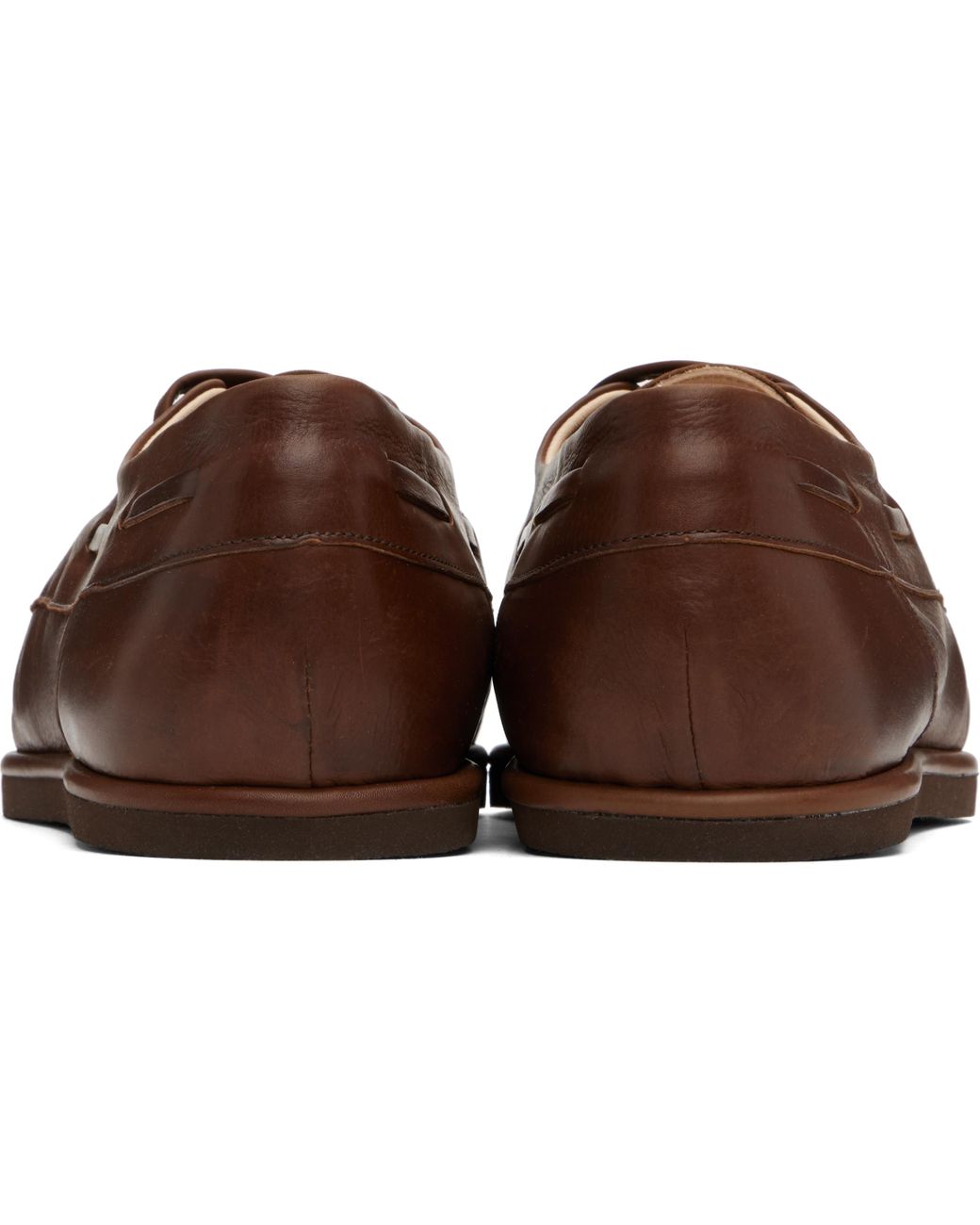 Auralee Soft Leather Deck Shoes | Black | Canoe Club