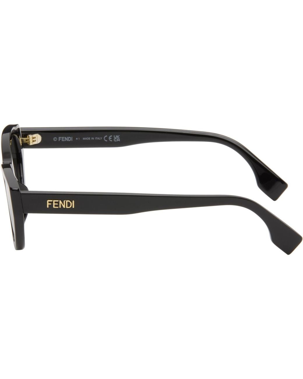 Fendi Gray Lettering Sunglasses