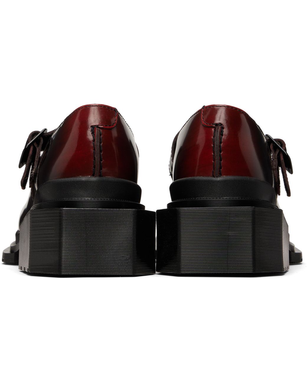 Puddin Maybole Dr. Martens Burgundy Maybole Square Toe Mary Jane Heels in Black | Lyst ...