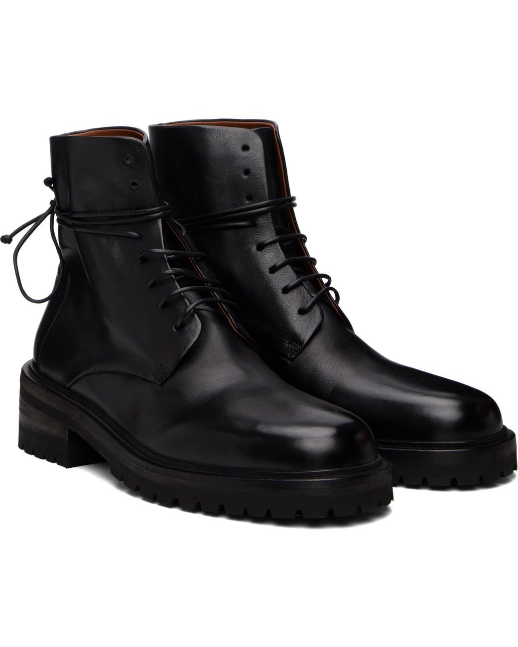 Marsèll Black Calzone Soft Pebbled Leather Boots for men