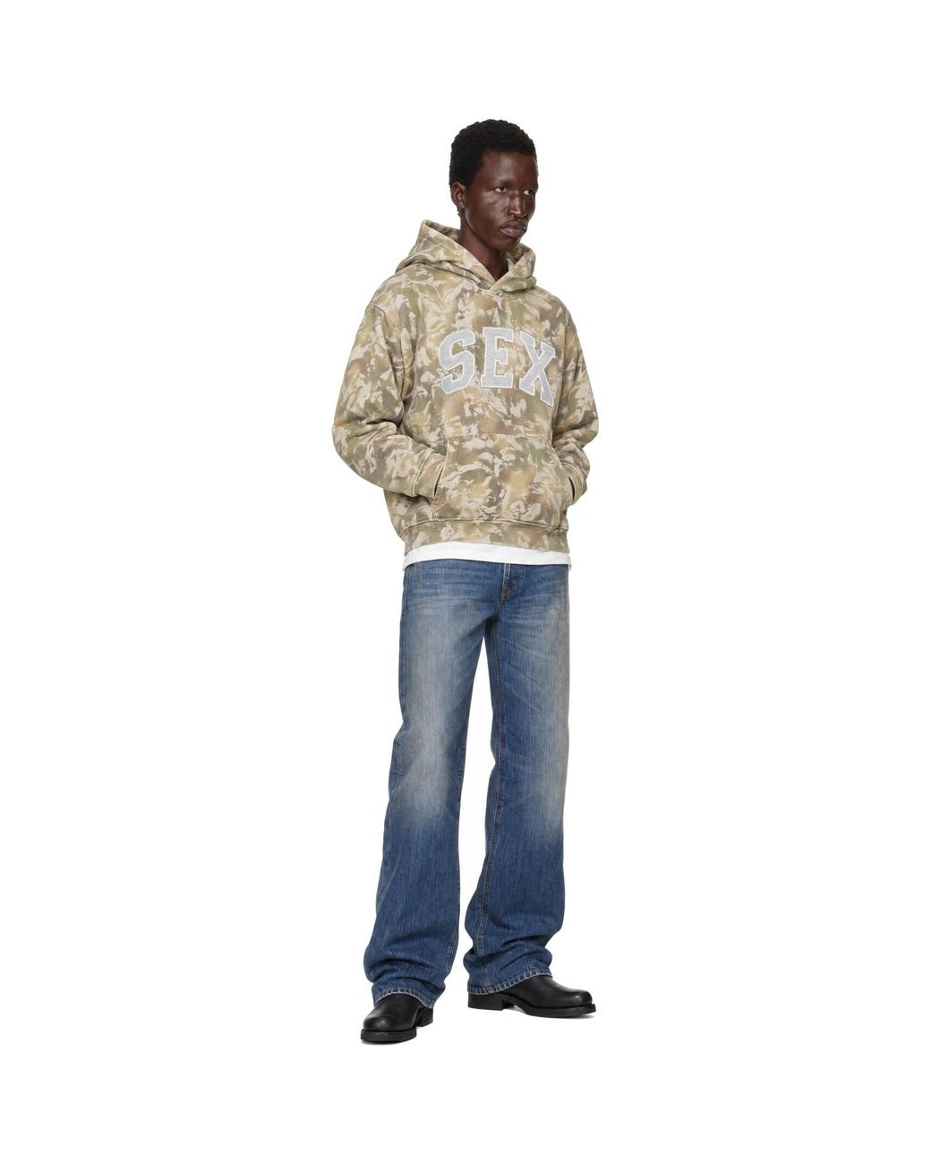 Carne Bollente Metallic Khaki 'The Sex' Hoodie for men