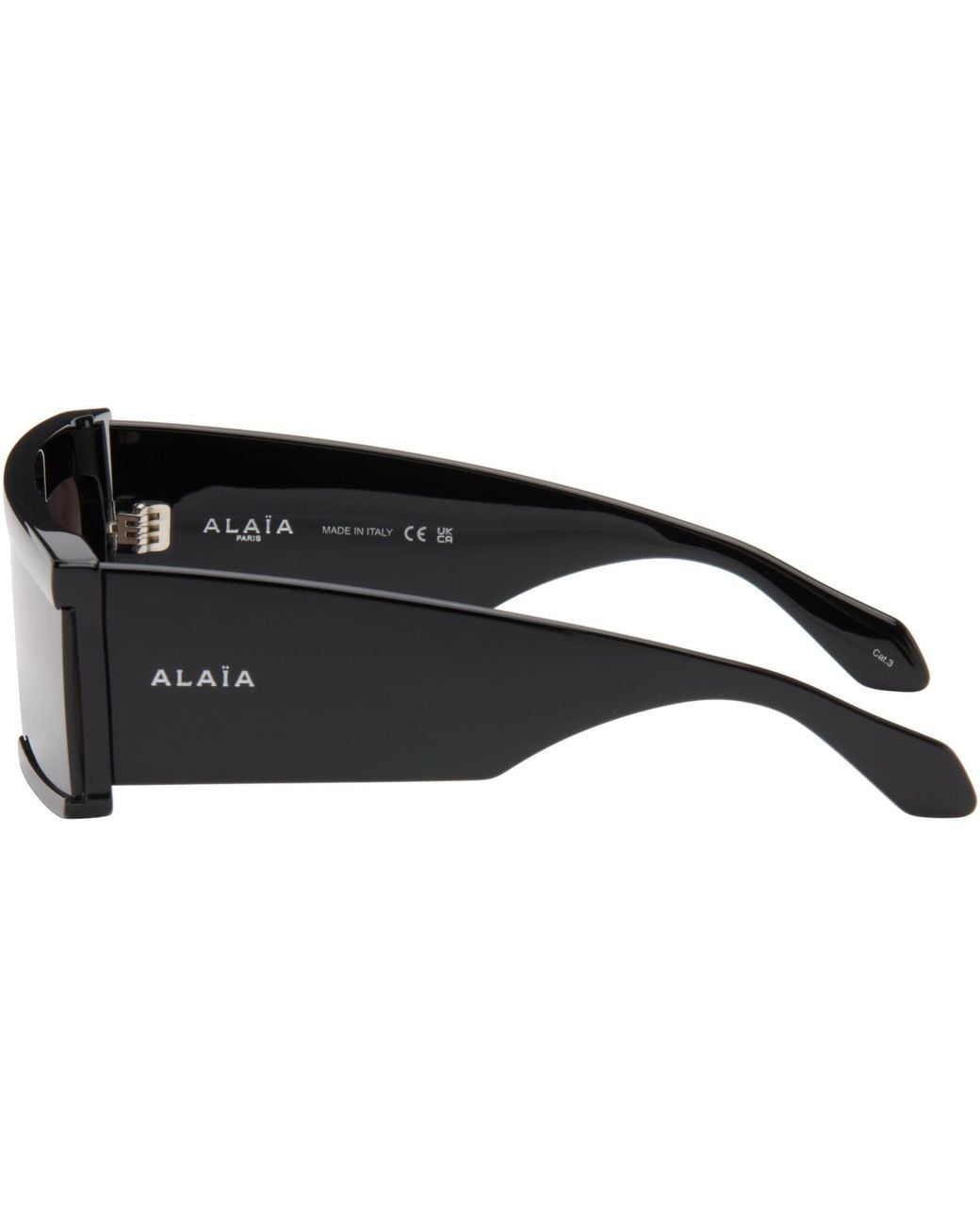 Alaïa Gray Rectangular Mask Sunglasses