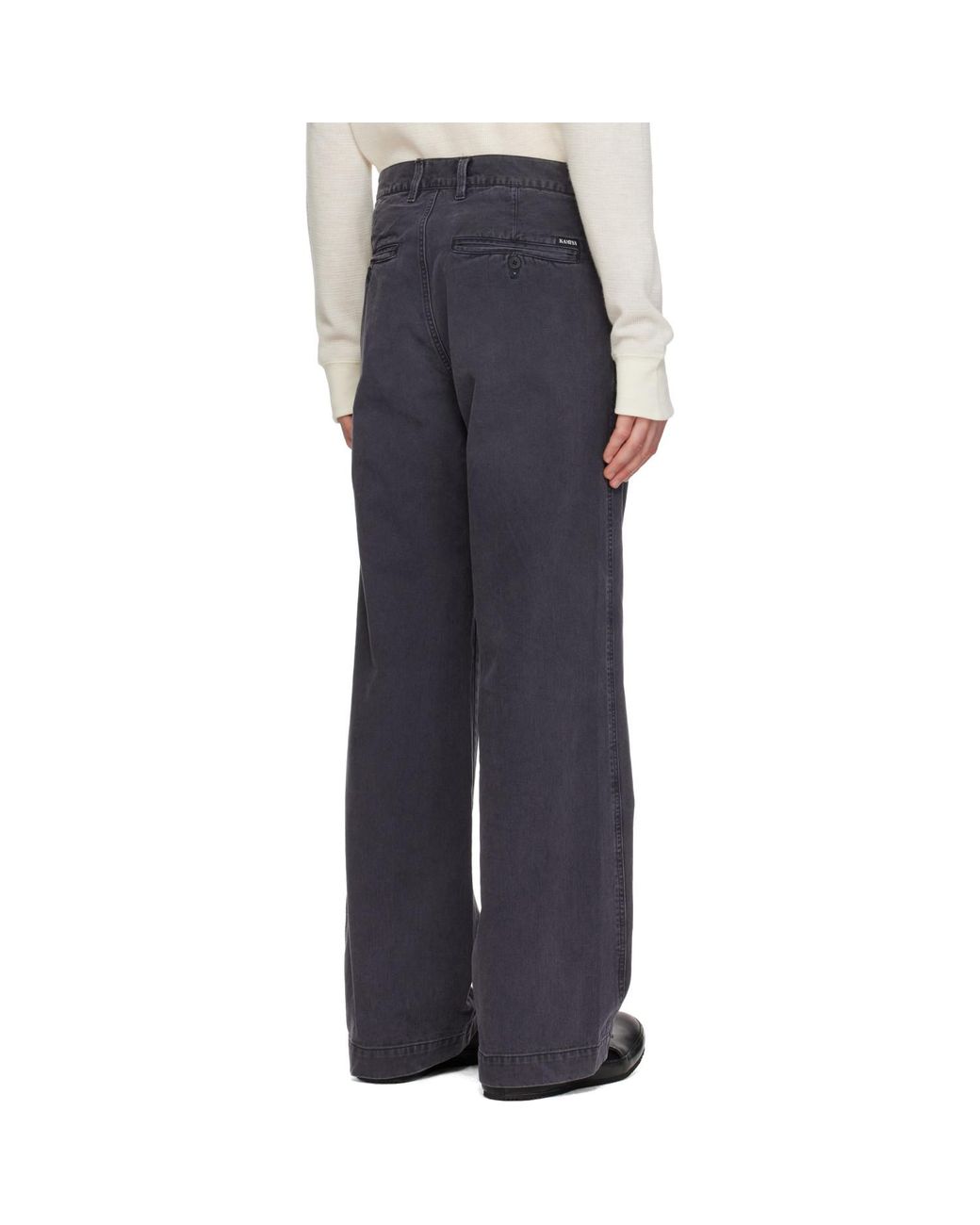 KAMIYA Blue Chino Straight Trousers for men