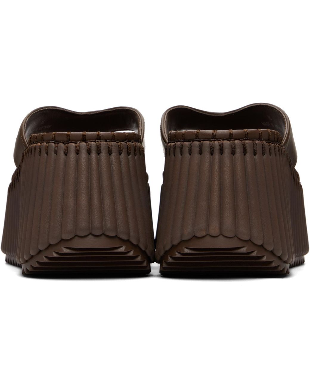 Chloé Brown Napa Wedge Heeled Sandals