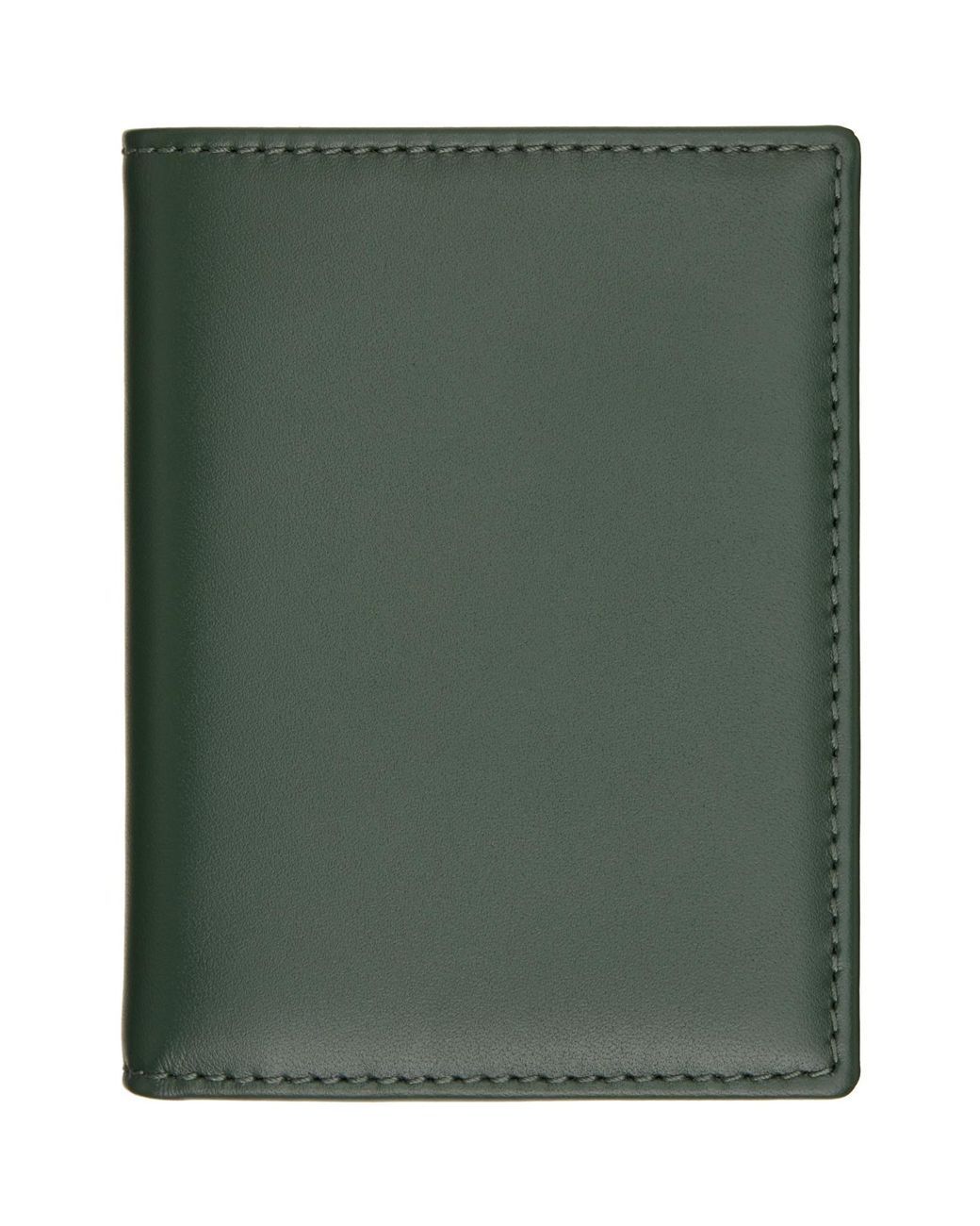 Comme des Garçons Green Classic Leather Card Holder for men