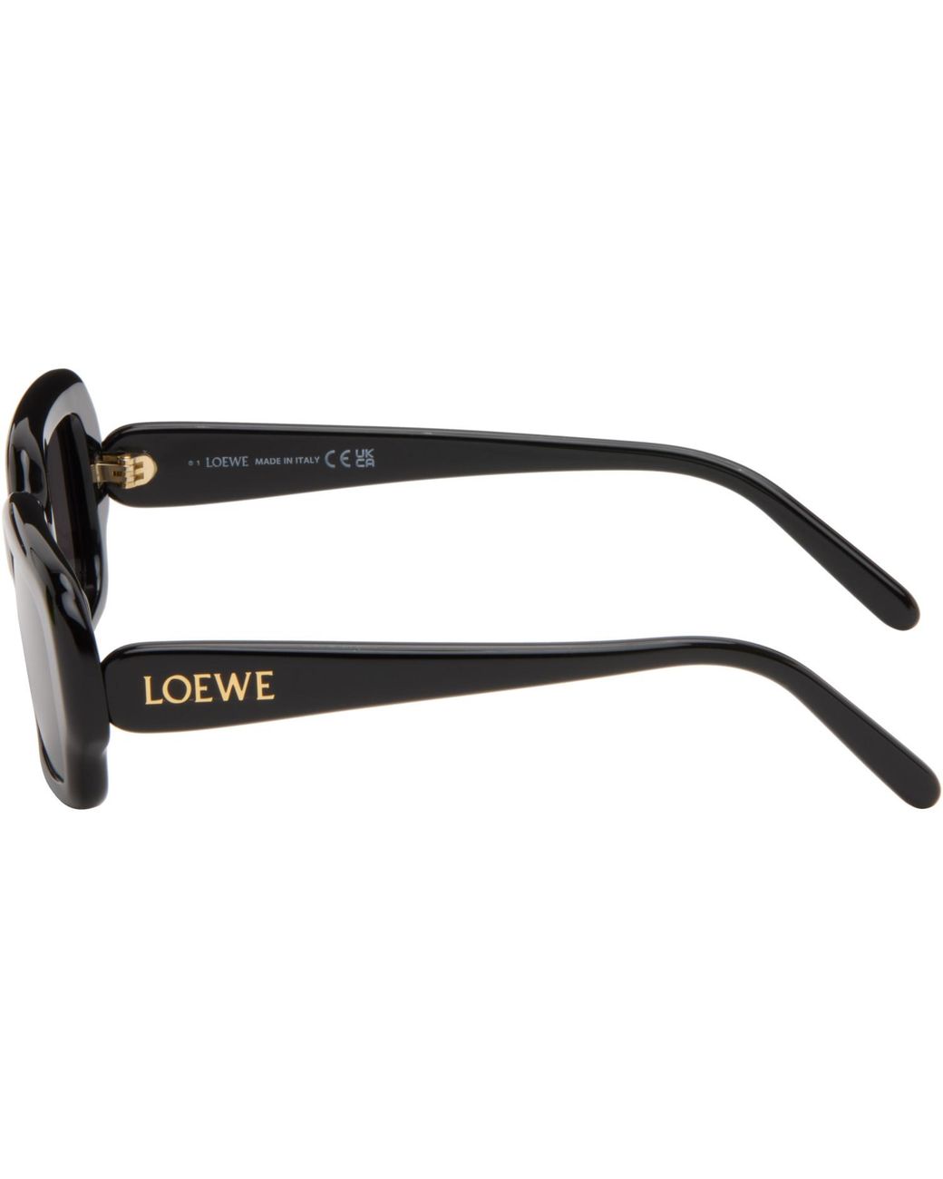 Loewe Black Rectangular Slim Sunglasses for men