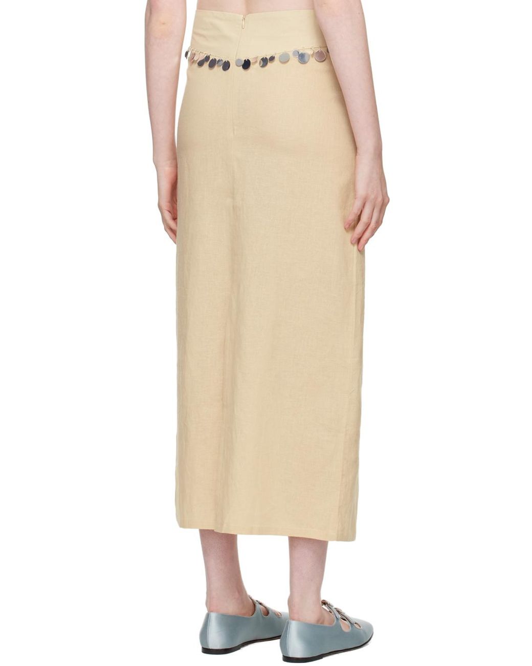 GIMAGUAS Donna Maxi Skirt in Natural | Lyst