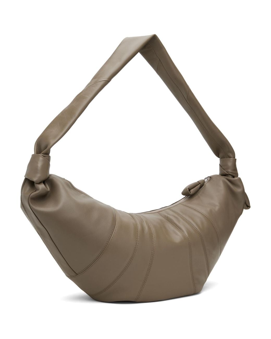 Lemaire Gray Khaki Large Croissant Bag