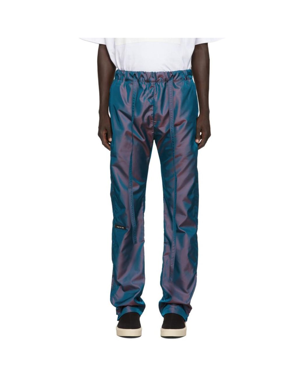 fear of god essentials iridescent nylon track pants