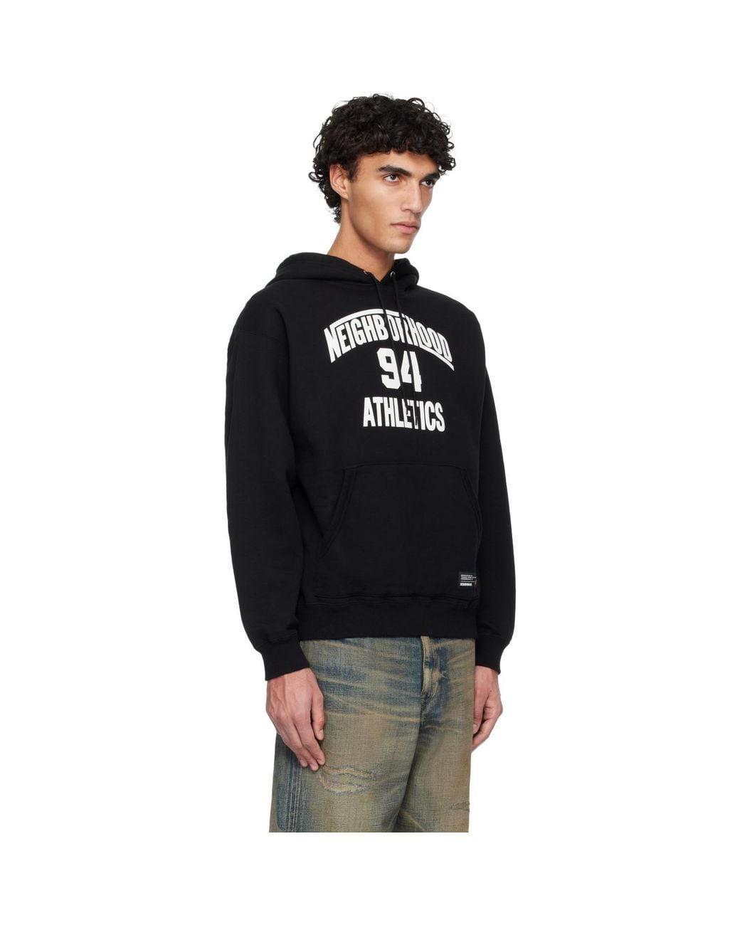 Neighborhood Black Plain Sweat Hoodie for men