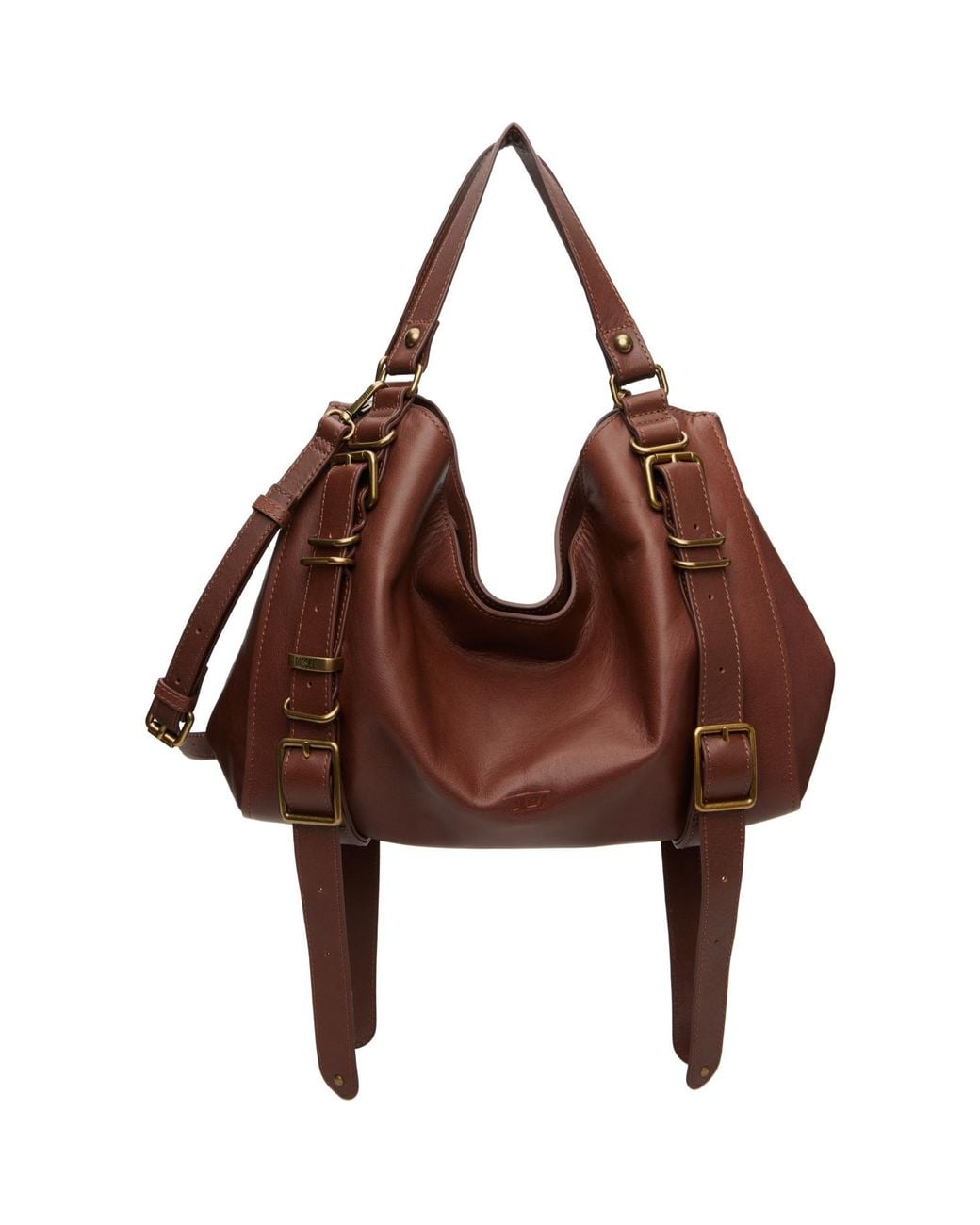 DIESEL Brown D-One Medium Top-Handle Bag