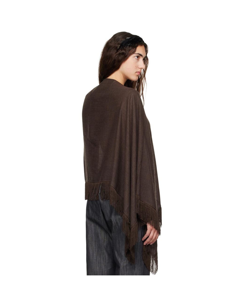 MERRMA Brown Ssense Exclusive Suiting Scarf