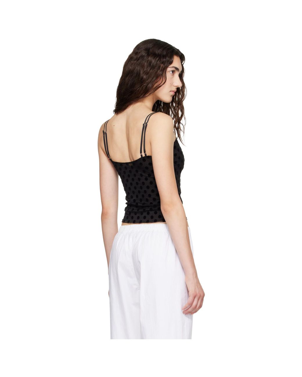 Fruity Booty Black Polka Flock Tank Top