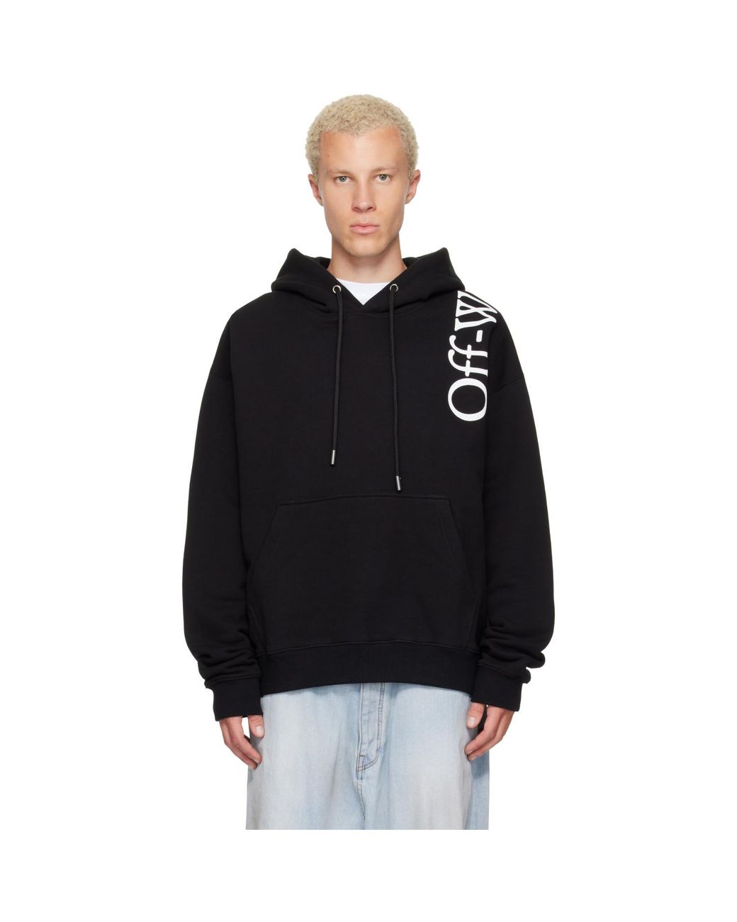 Off-White c/o Virgil Abloh Black Vertical Bookish Skate Hoodie for men