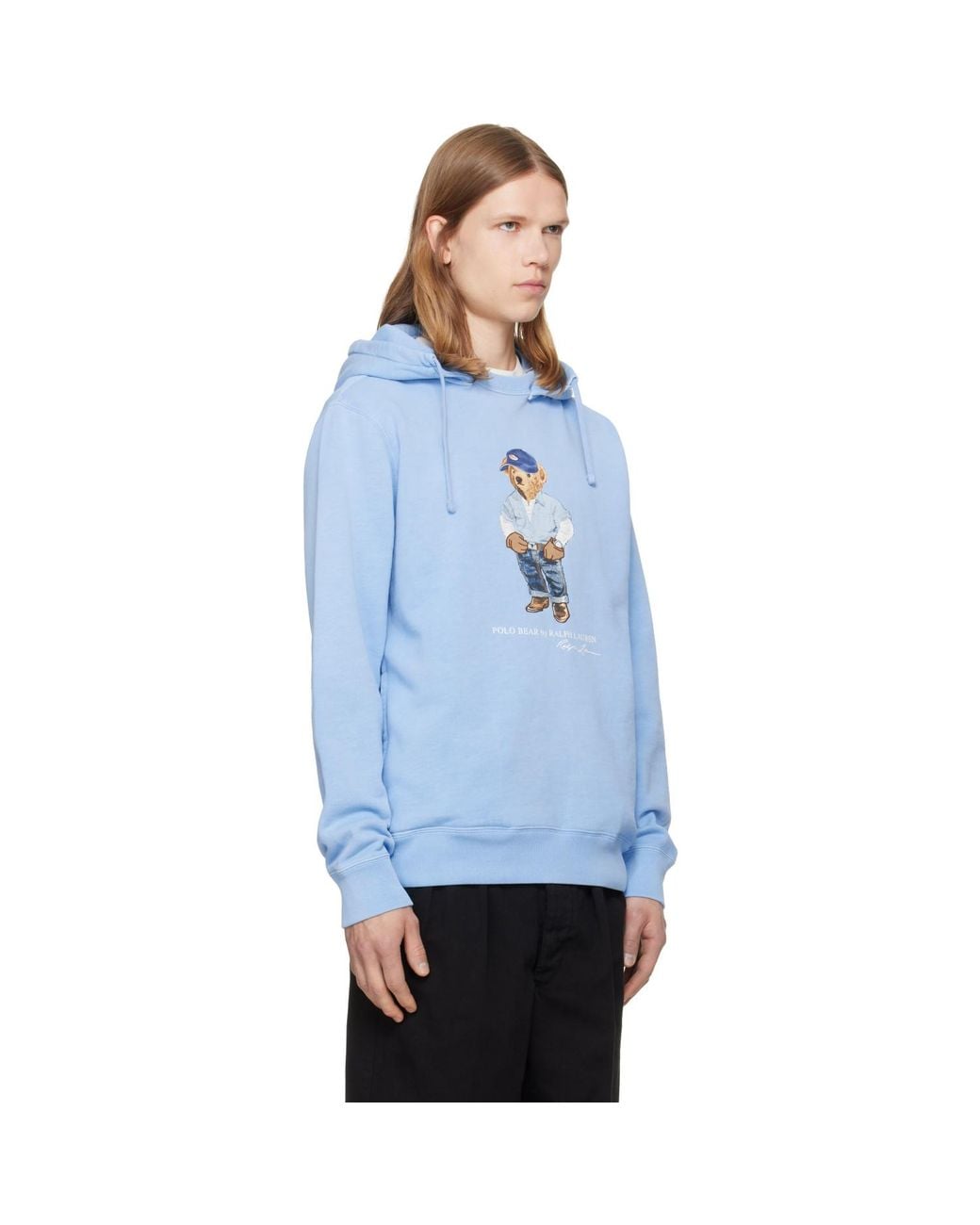 Polo Ralph Lauren Blue Polo Bear Fleece Hoodie for men