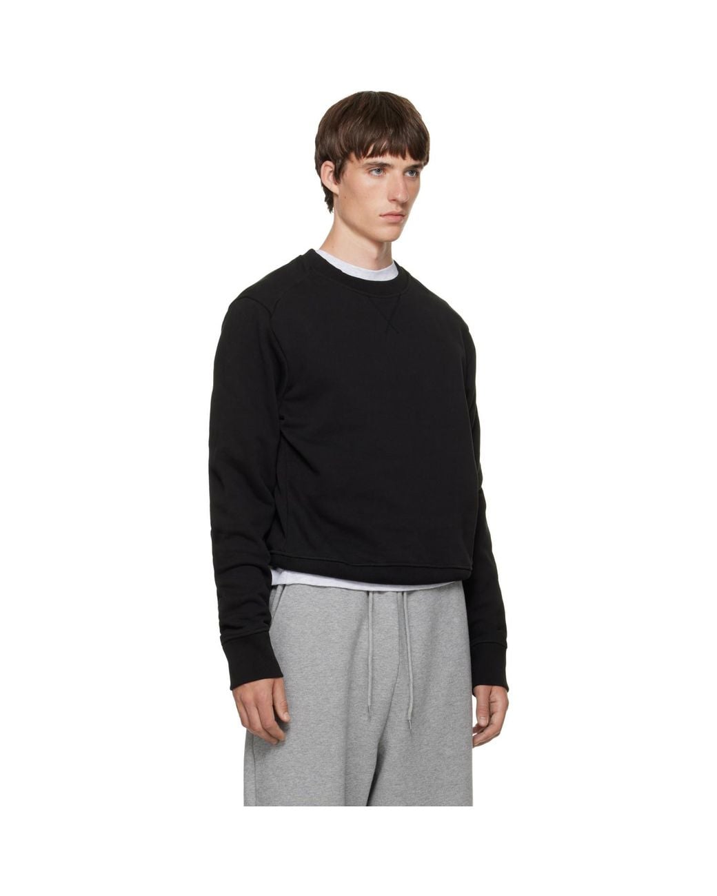 Entire studios Black Pod Crew Sweatshirt for men