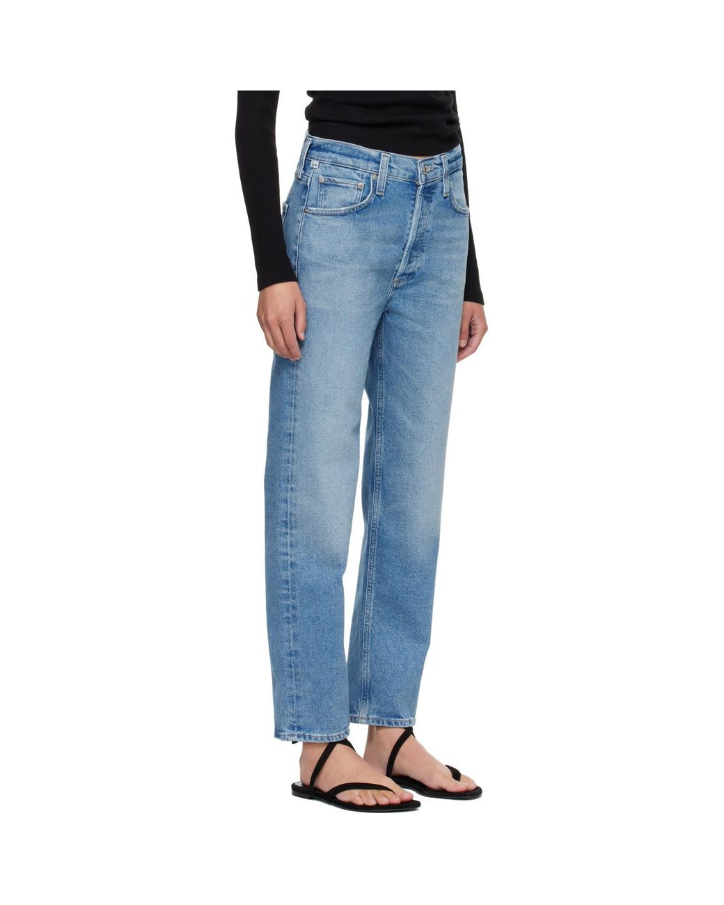 Citizens of Humanity Blue Delfina Straight Jeans