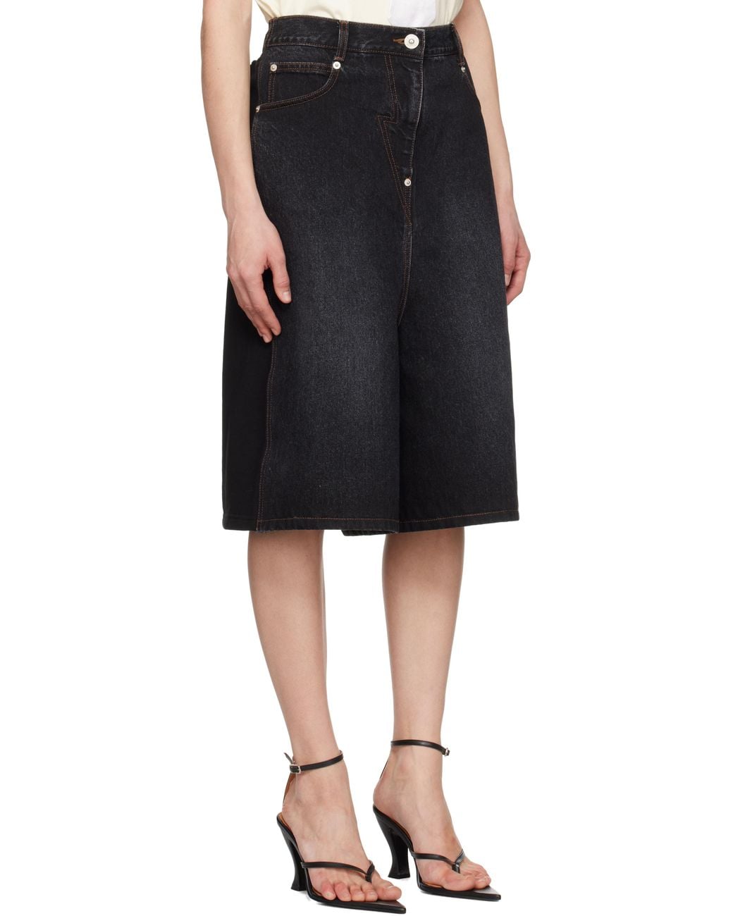 Pushbutton Black Hybrid Regular Skort