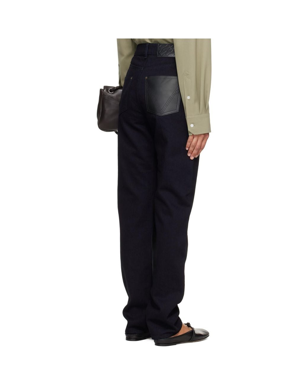Bottega Veneta Black Rinsed Straight Jeans