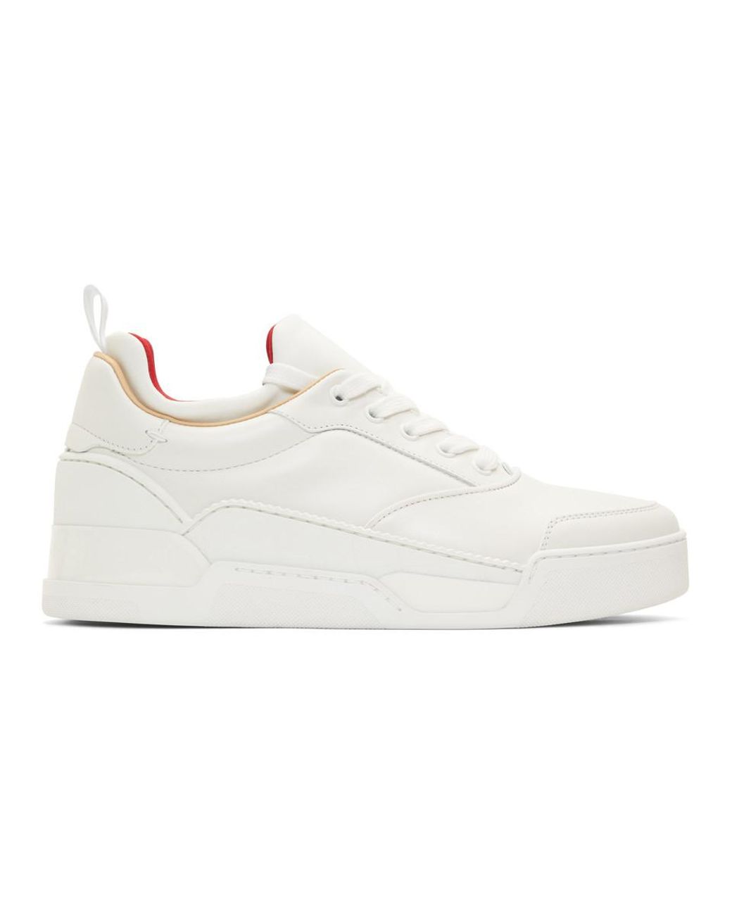 Christian Louboutin - Authenticated Aurelien Trainer - Cloth White Plain for Men, Never Worn, with Tag