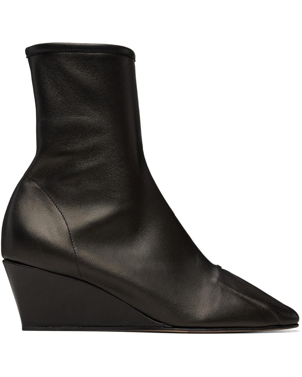 Hereu Black Resso Wedge Ankle Boots