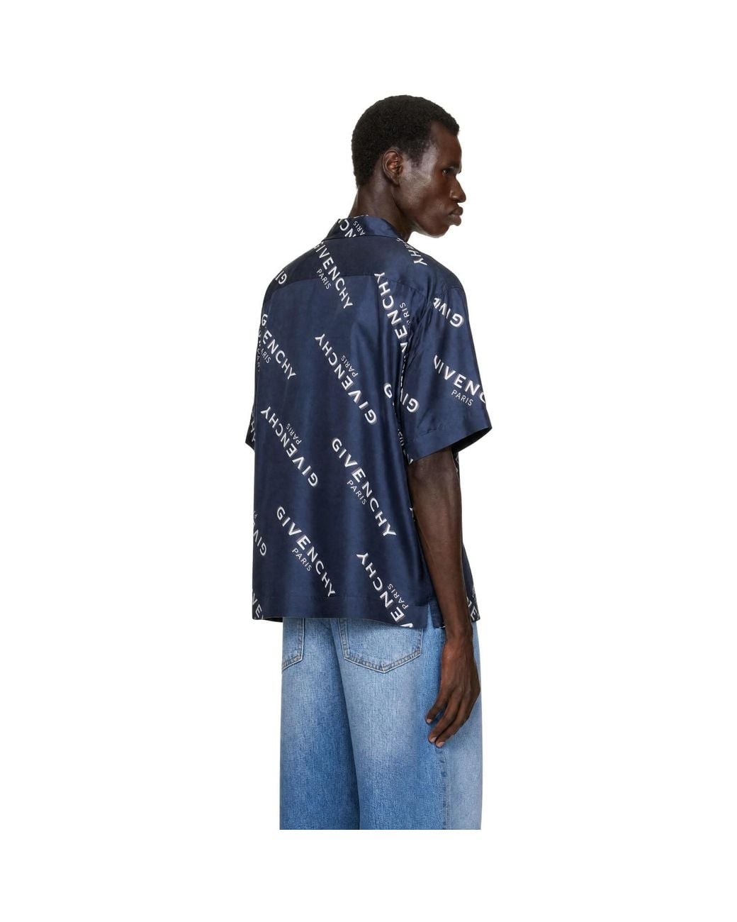 Givenchy Blue Bowling Shirt for men