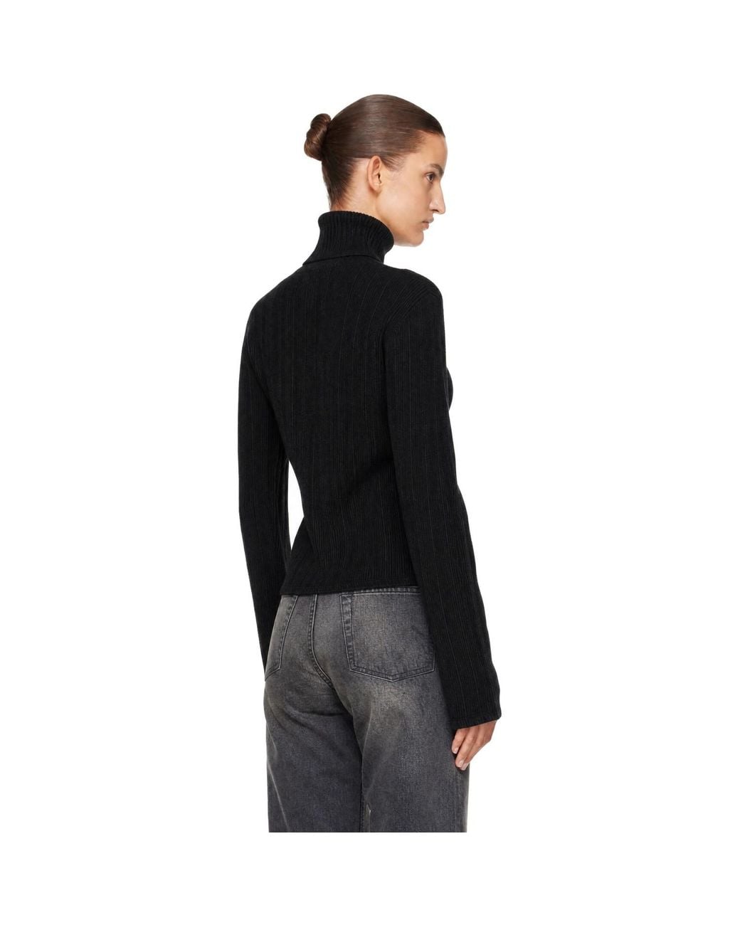 Our Legacy Black Slim Zip Longsleeve Sweater