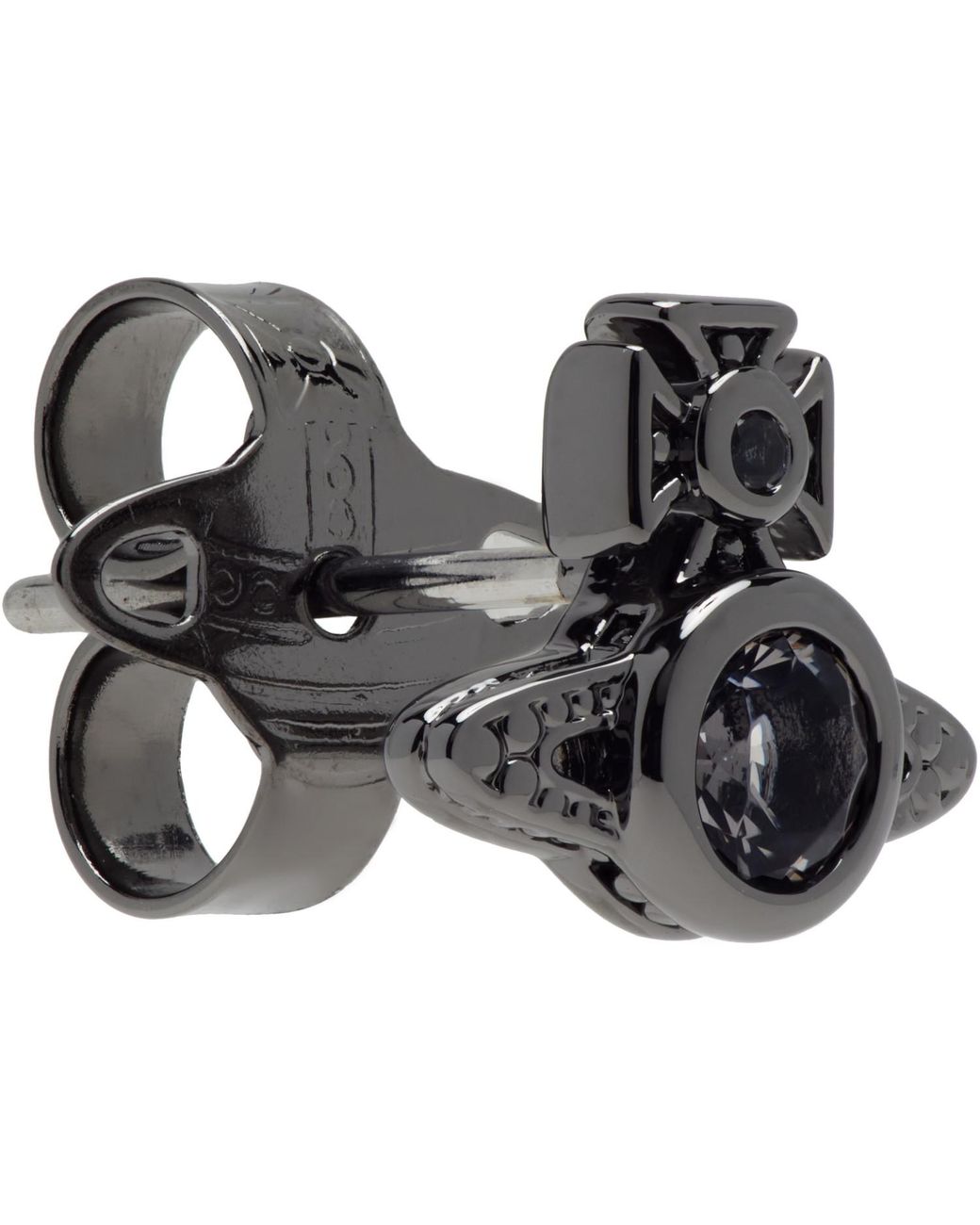 Vivienne Westwood Black Man London Orb Single Stud Earring for men