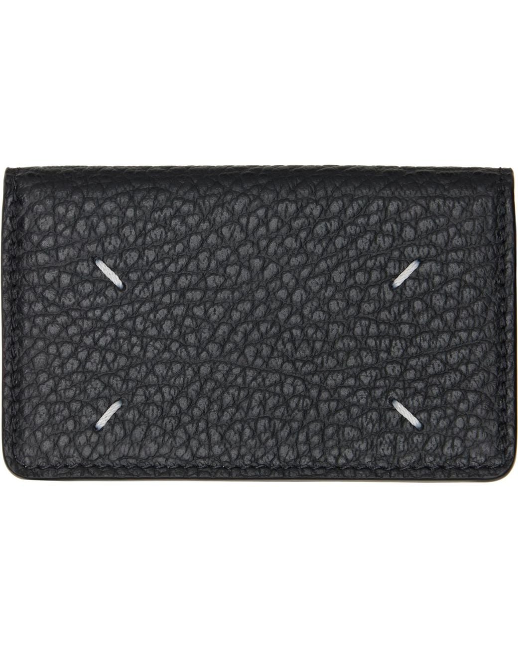 Maison Margiela Gray Four Stitches Card Holder for men