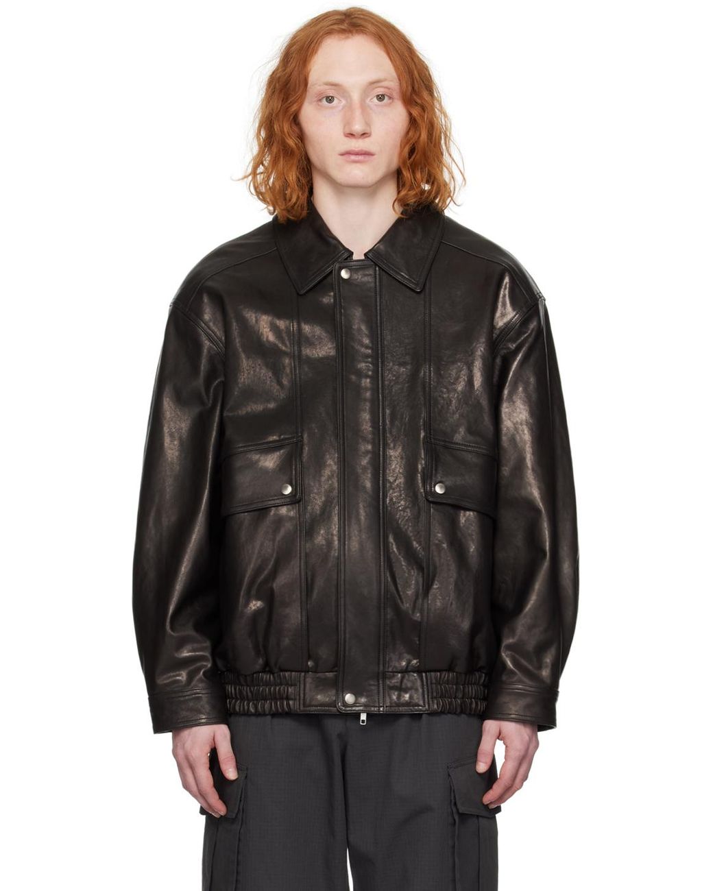 Oversized vintage leather clearance jacket