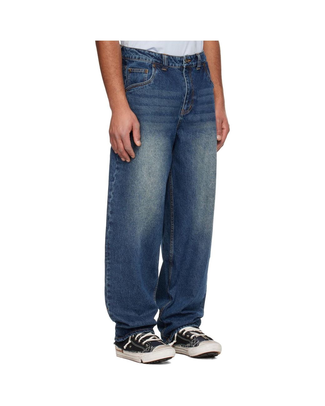 Dime Blue Baggy Jeans for men
