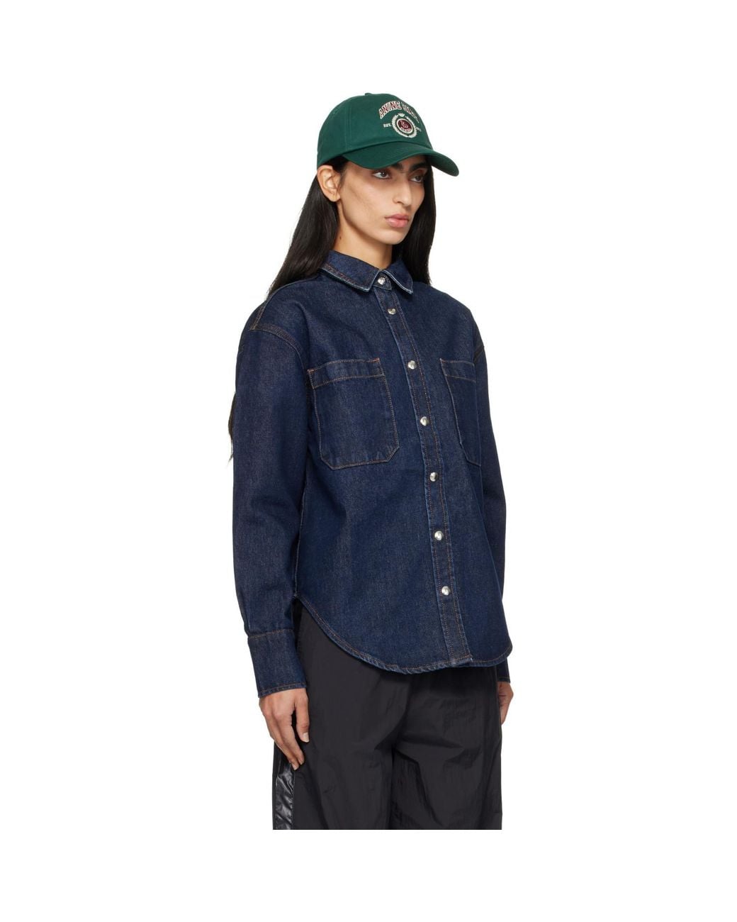 Anine Bing Blue Samy Denim Shirt