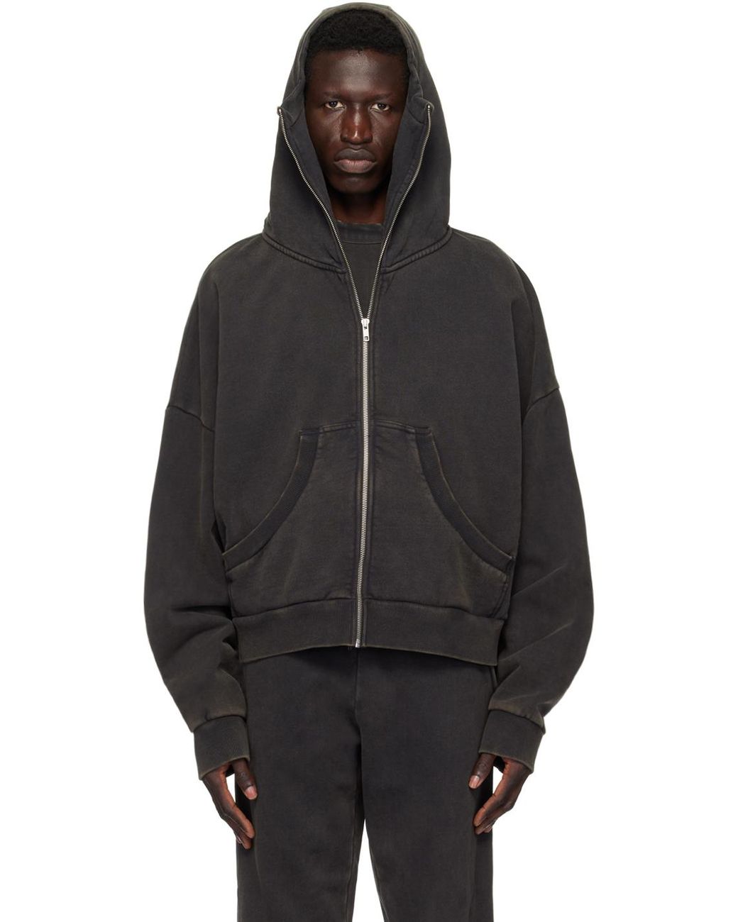 Entire studios Full Zip Hoodie in Black for Men | Lyst