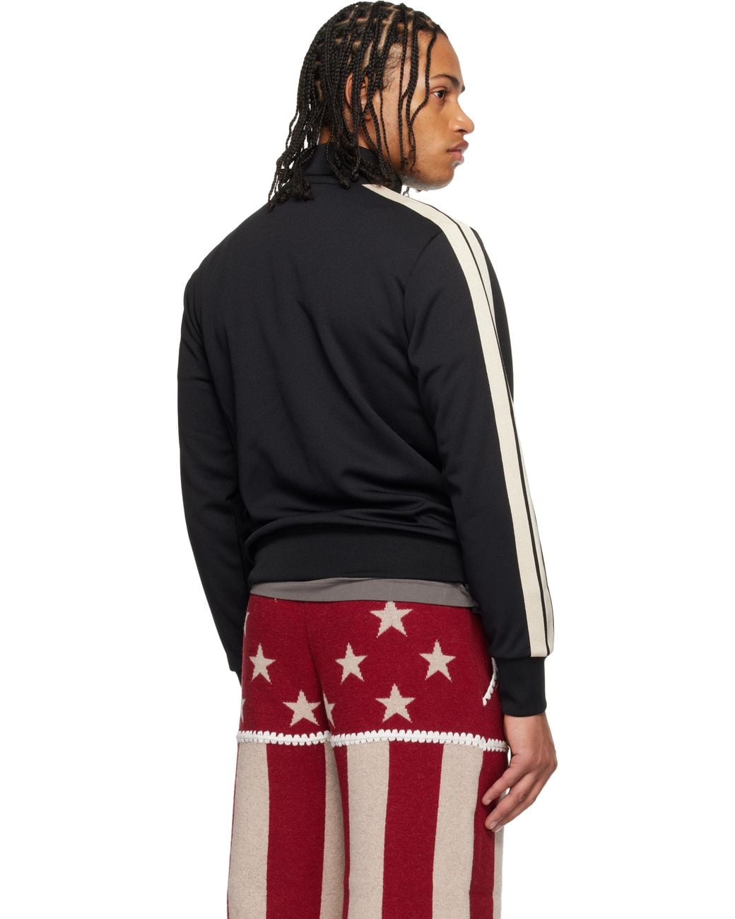 Palm Angels Black Classic Logo Track Jacket for men