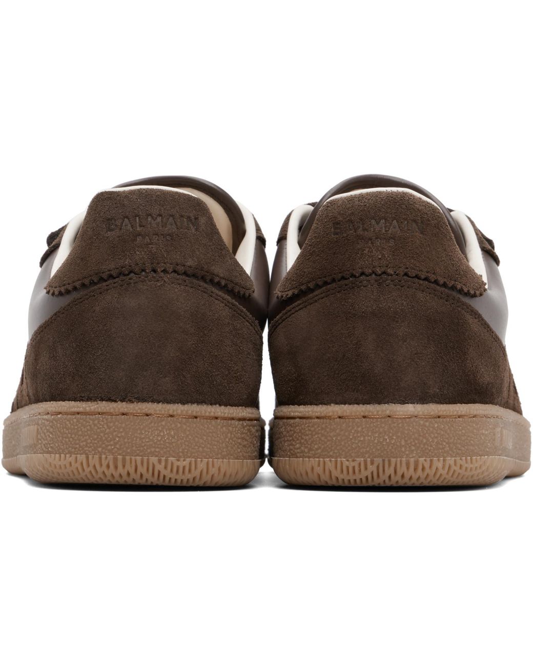 Balmain Brown Swan' Suede Sneakers for men