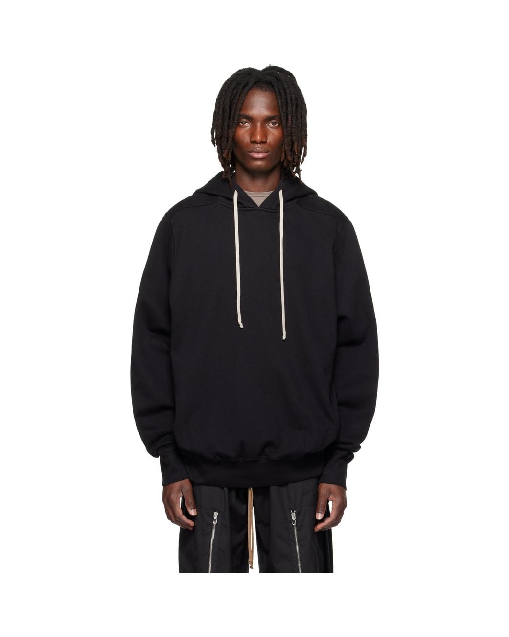 Rick Owens Black Tower Oversized Hoodie for men