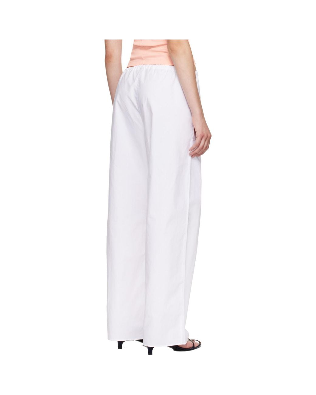 Flore Flore White Josephine Lengthened Trousers