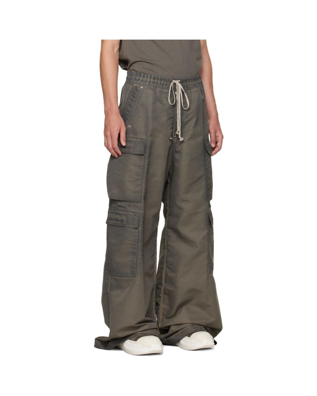 Rick Owens Brown Taupe Tower Double Cargo Jumbo Belas Pants for men