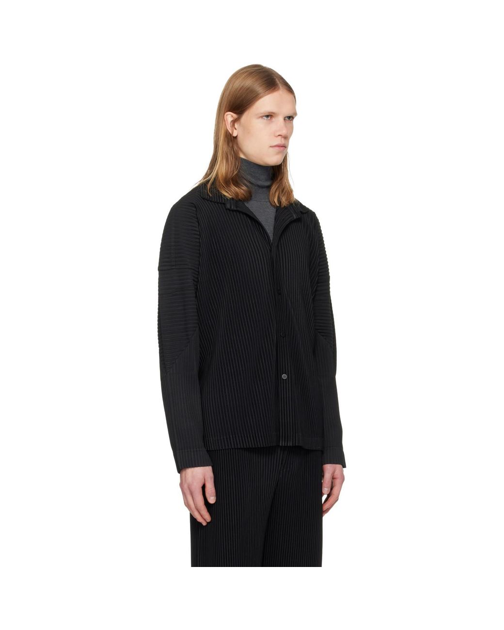 Homme Plissé Issey Miyake Black Monthly Colors October Shirt for men