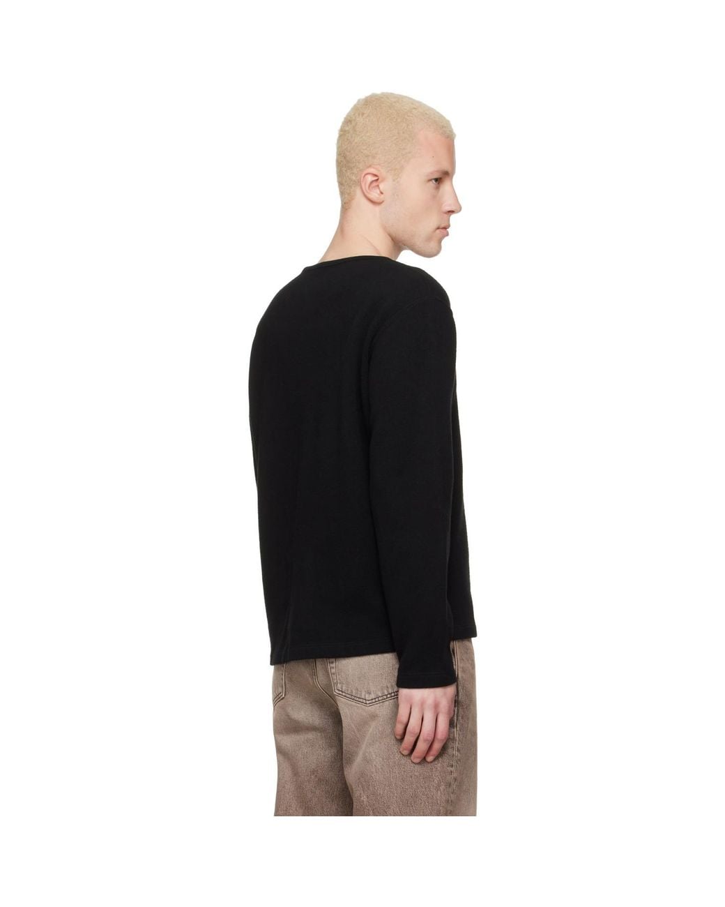 Lady White Co. Black Ring Sweater for men