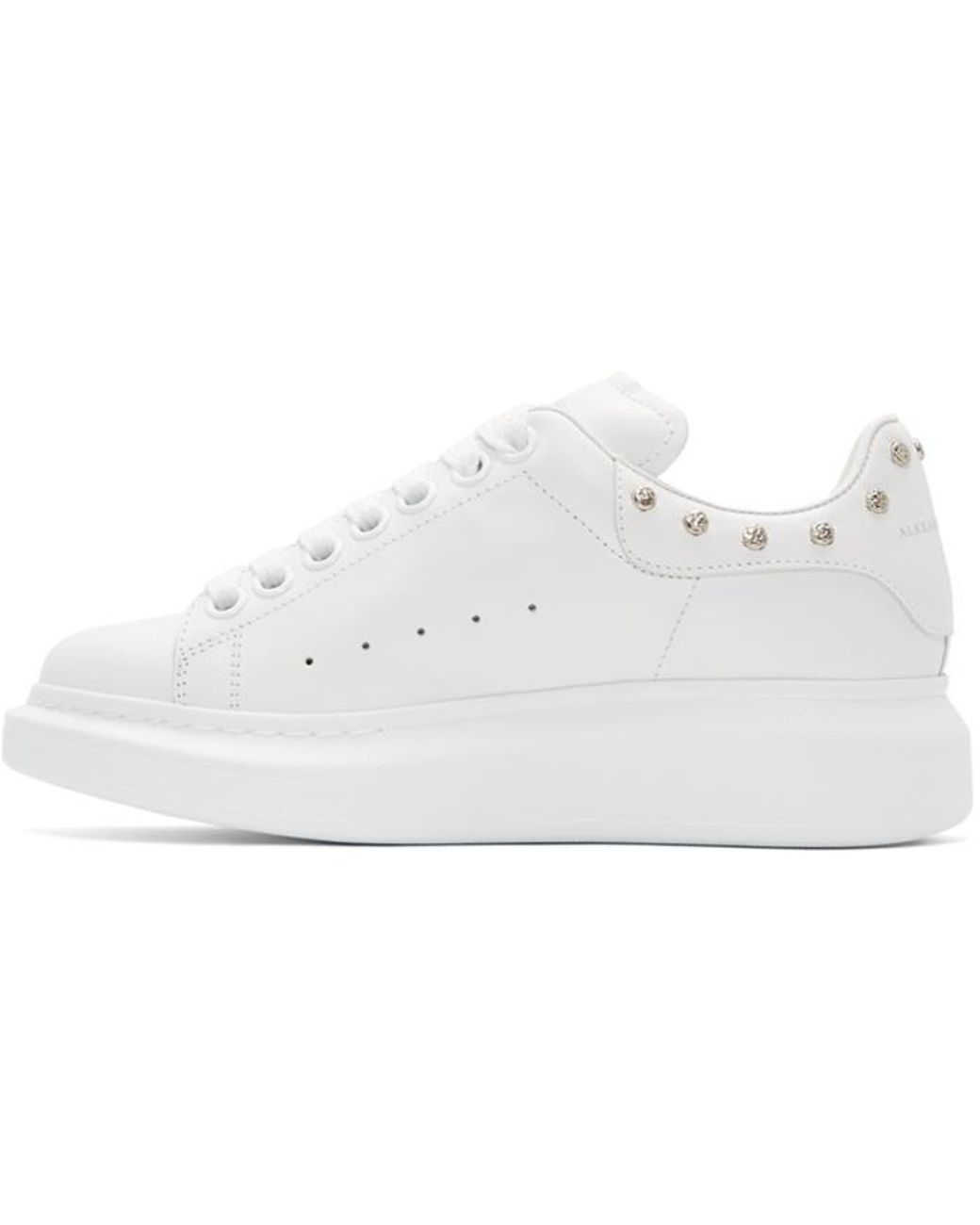 Alexander McQueen White Studded Oversized Sneakers | Lyst