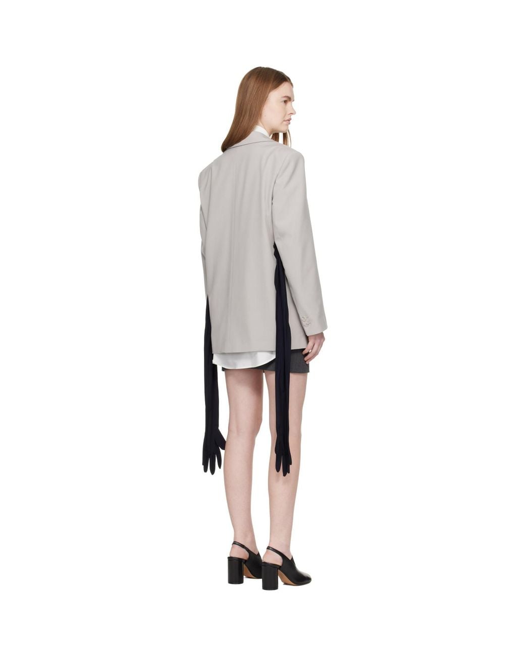 MM6 by Maison Margiela Black Wool-Blend Blazer