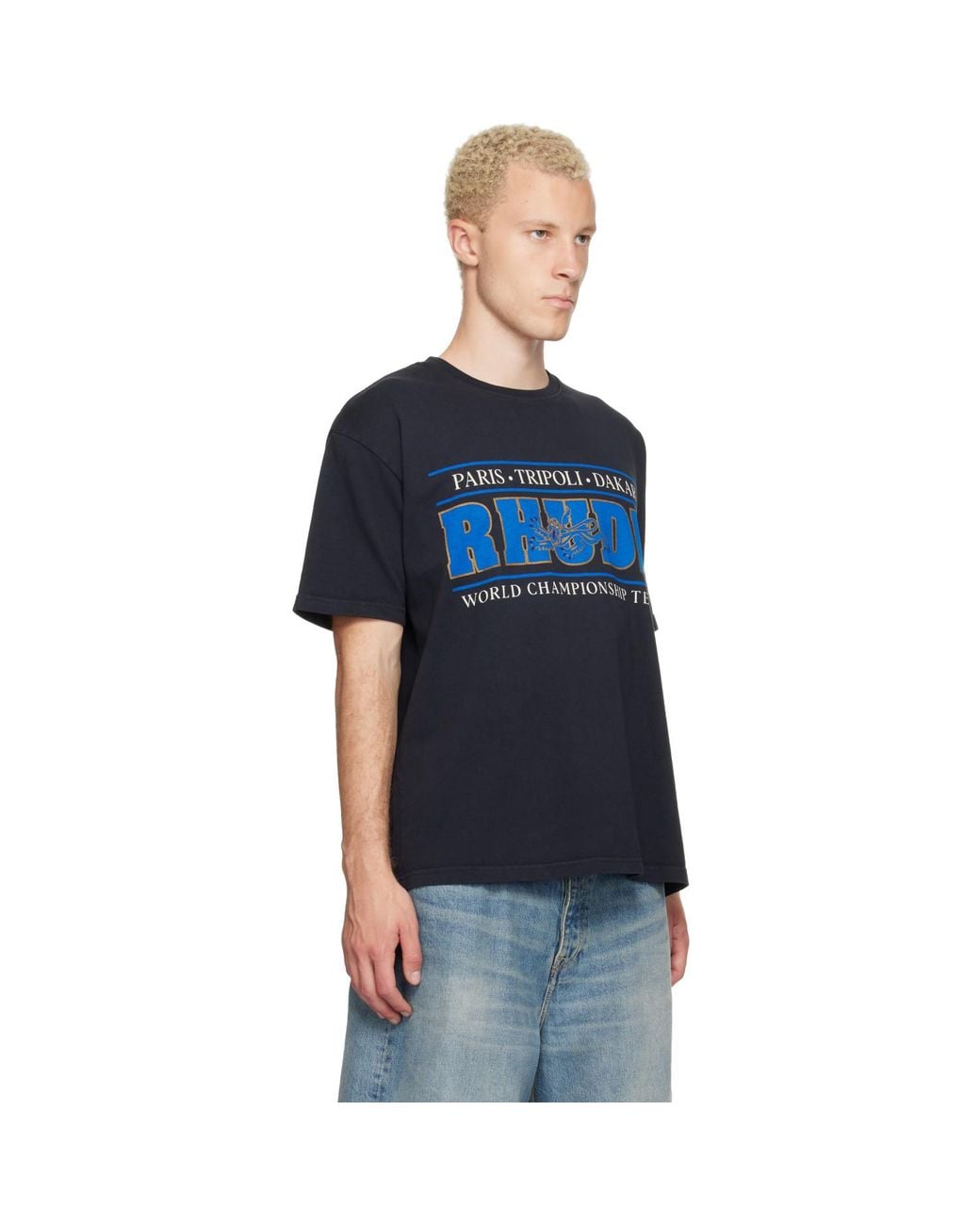 Rhude Blue Chrono T-Shirt for men