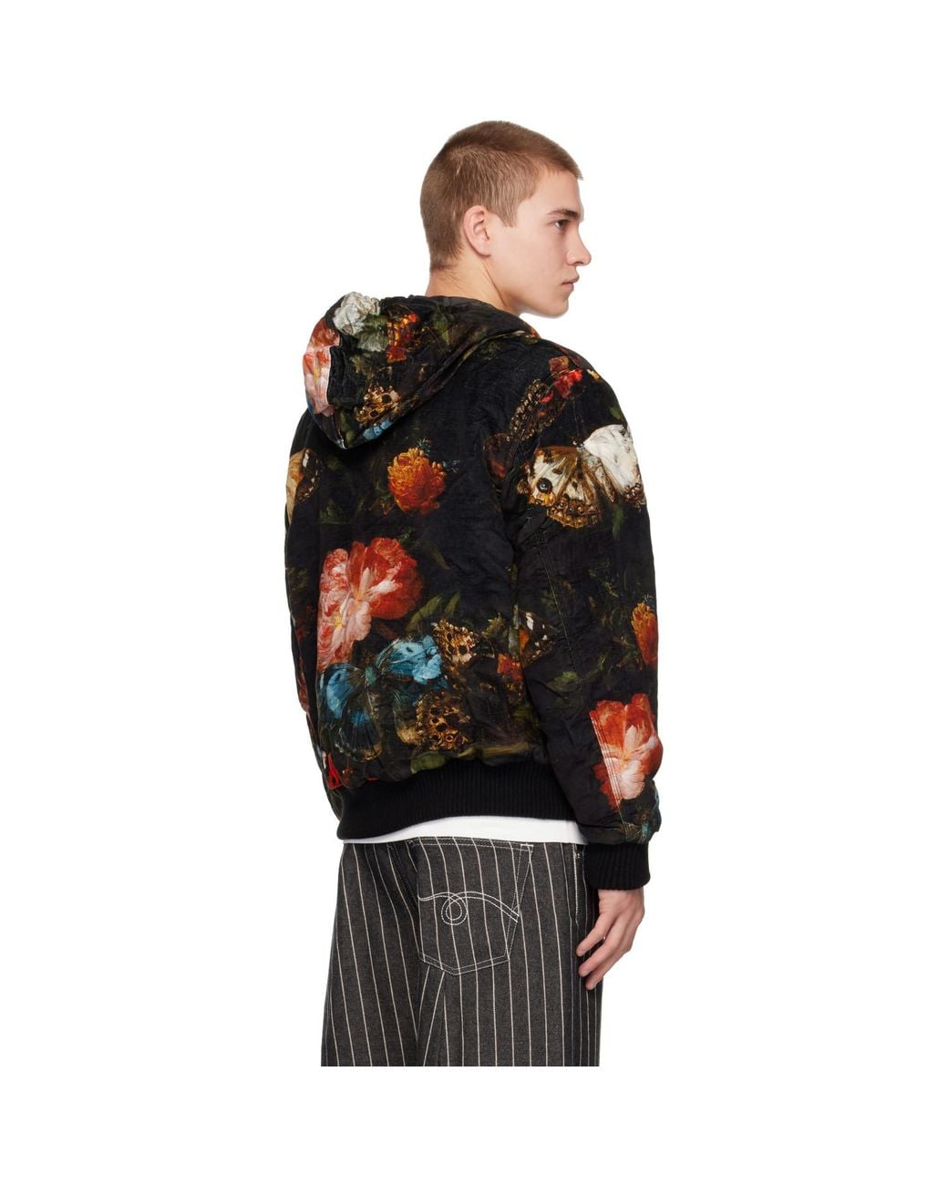 R13 Black Relaxed Workwear Jacket for men
