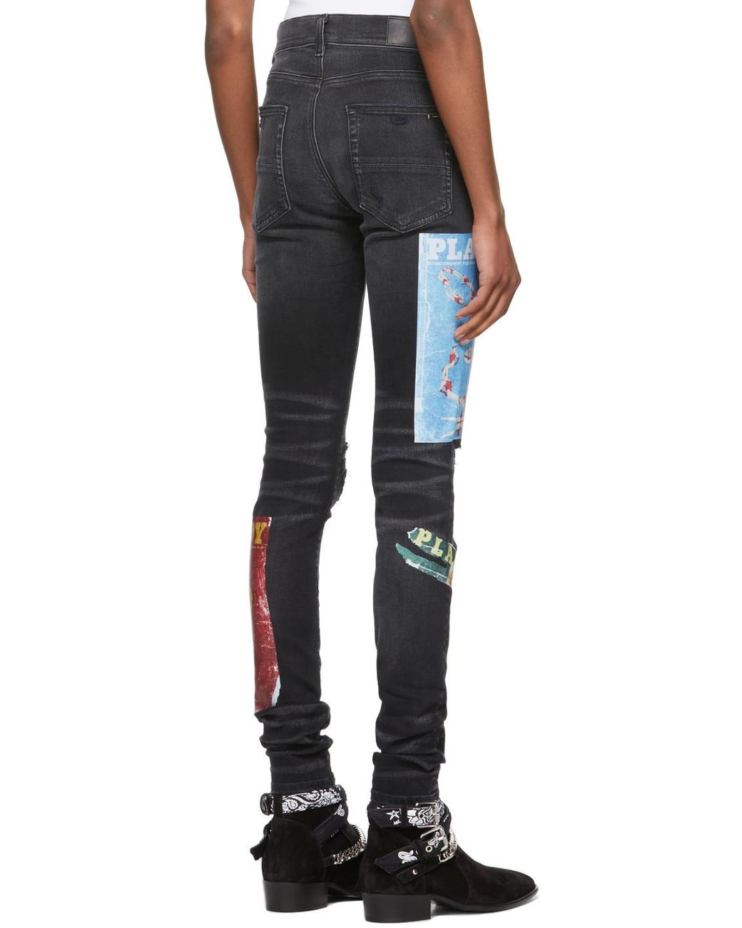 Amiri Playboy Edition Magazine Jeans in Black for Men | Lyst Amiri Playboy Edition Magazine Jeans in Black for Men | Lyst