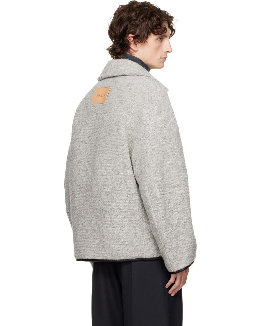 JW Anderson Contrast Trim Casual Jacket in Gray for Men | Lyst