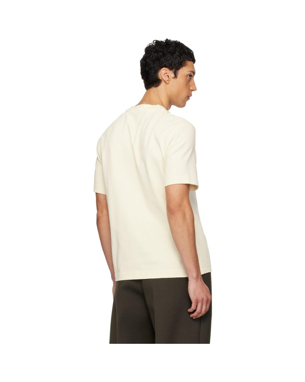 Jacquemus Natural Les Classiques 'The Gros Grain' T-Shirt for men