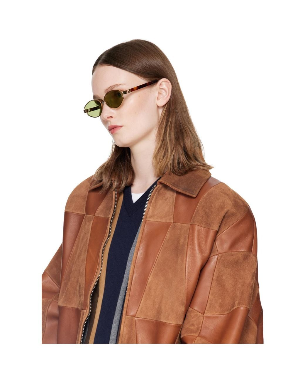 Fendi Brown Baguette Sunglasses