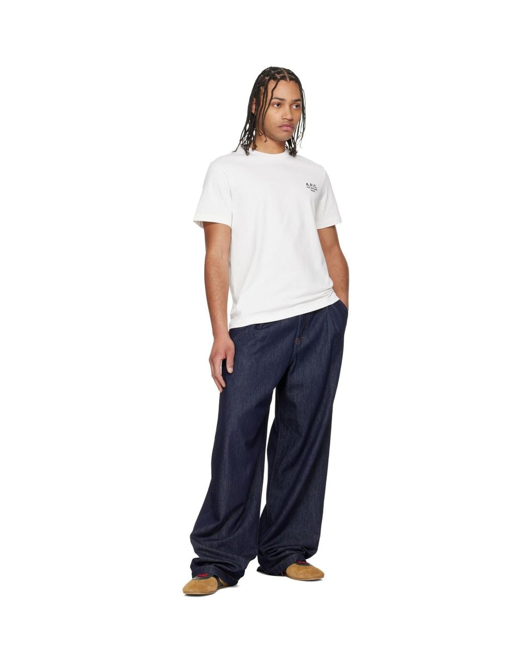 A.P.C. White Standard 'Rue Madame' T-Shirt for men