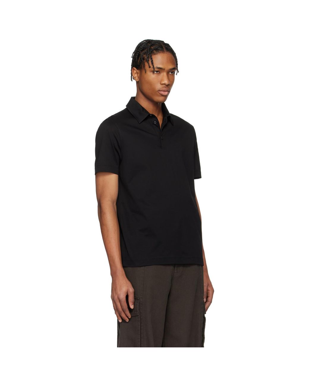 Moncler Black Archivio Ss Polo for men